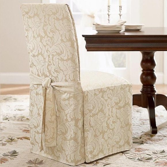 Surefit Long Dining Chair Slipcover Champagne - Picture 1 of 1